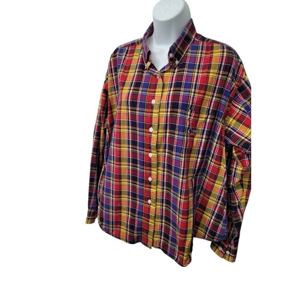 Cruel Girl Shirt Women XL Western Cowgirl Rodeo Button Down Red Plaid - Picture 3 of 15